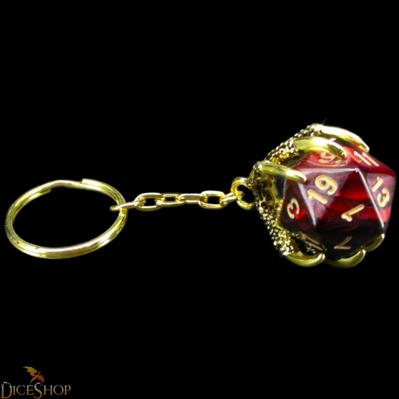D20 Dragon Claw Key Ring